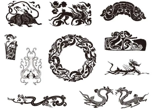 喀什龙纹和凤纹的中式图案